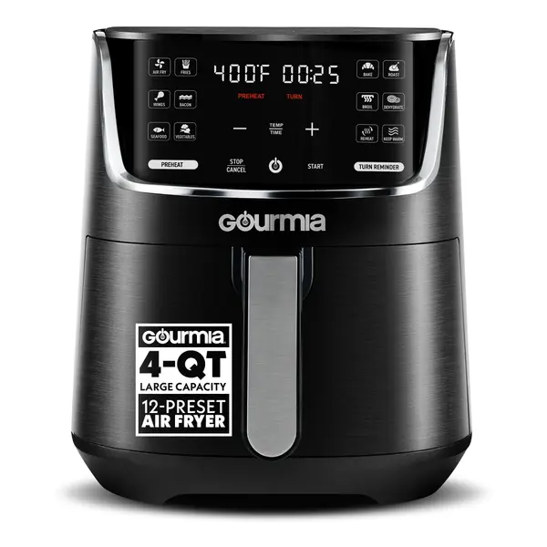 Gourmia 4-Quart Digital Air Fryer with 12 One-Touch Presets